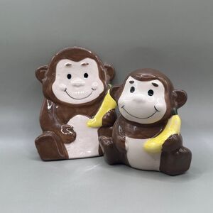 Vintage Greenbrier International Monkey Toothbrush Holder + Soap Dish Set Rare